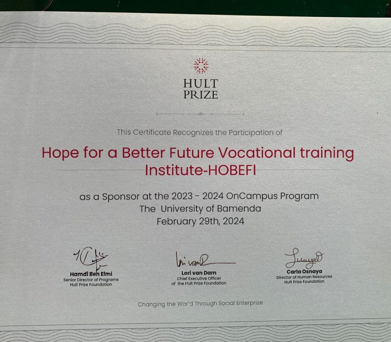 HOBEFI Earns Prestigious HULT PRIZE Certification
